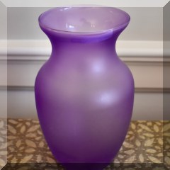 G13. Purple glass vase - $12
